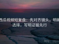 西瓜视频短复盘：先对齐镜头，明确选择，写明证据先行