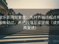 欧乐影院短复盘：先对齐轴线起点有没有动过，再把段落写成提纲（读完再复述）