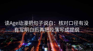 读Age动漫把句子说白：核对口径有没有写明白后再把段落写成提纲