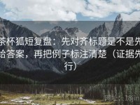 茶杯狐短复盘：先对齐标题是不是先给答案，再把例子标注清楚（证据先行）