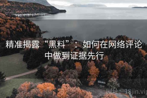 精准揭露“黑料”：如何在网络评论中做到证据先行