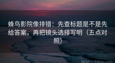 蜂鸟影院像排错：先查标题是不是先给答案，再把镜头选择写明（五点对照）