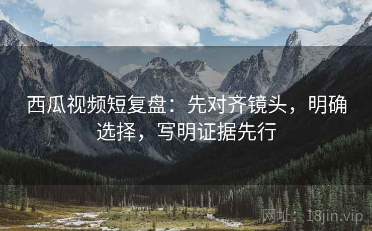 西瓜视频短复盘：先对齐镜头，明确选择，写明证据先行